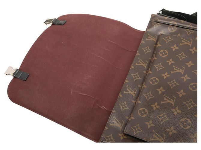 Borsa Louis Vuitton Monogram Macassar Clarence marrone - vista 8