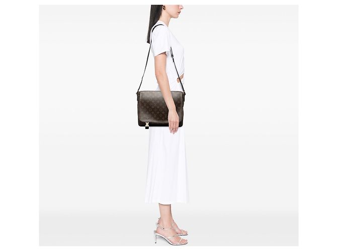 Borsa Louis Vuitton Monogram Macassar Clarence marrone - vista 9