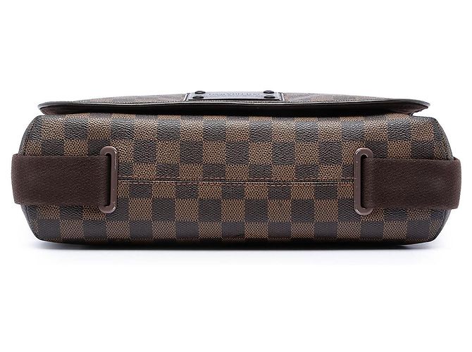 Brown Louis Vuitton Damier Ebene Brooklyn MM Crossbody Bag - view 3
