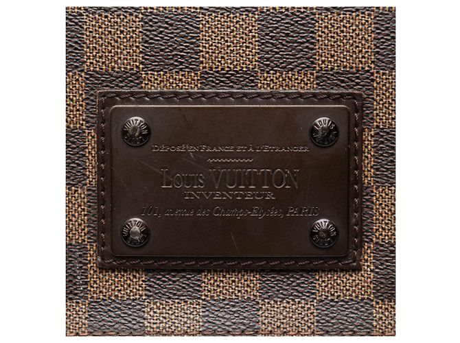 Brown Louis Vuitton Damier Ebene Brooklyn MM Crossbody Bag - view 5