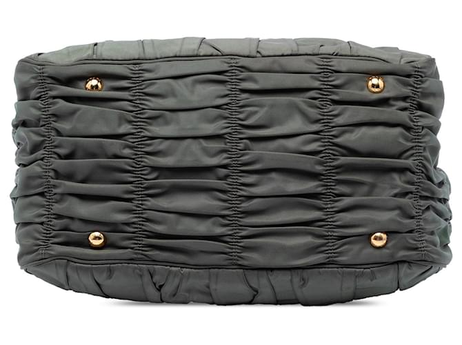 Borsa Prada Tessuto Gaufre verde - vista 3