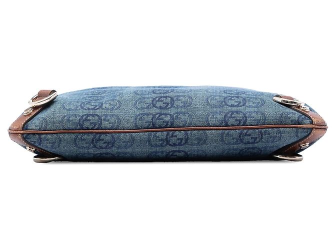 Borsa a tracolla Abbey D Ring in denim GG blu Gucci - vista 3