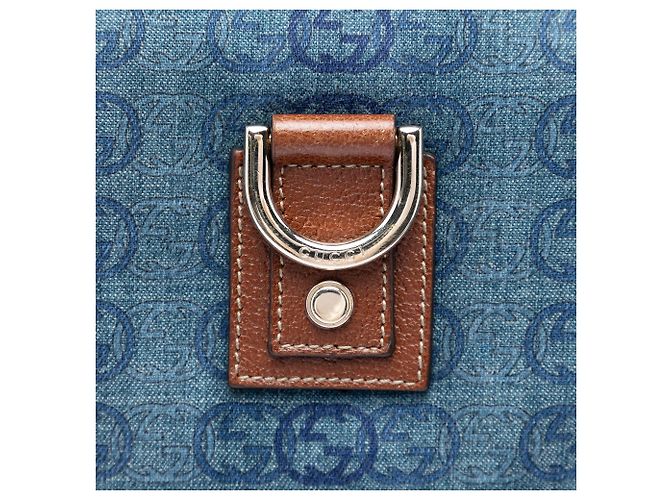 Borsa a tracolla Abbey D Ring in denim GG blu Gucci - vista 5