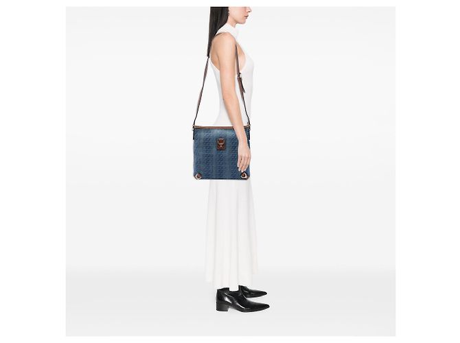 Borsa a tracolla Abbey D Ring in denim GG blu Gucci - vista 6