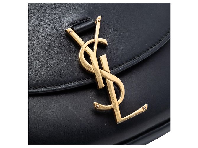 Piccola borsa a tracolla Kaia in pelle nera con monogramma Saint Laurent Nero - vista 5