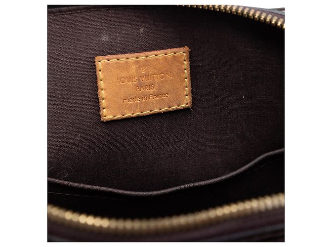 Borsa Louis Vuitton Monogram Vernis Alma PM Viola Porpora - vista 5