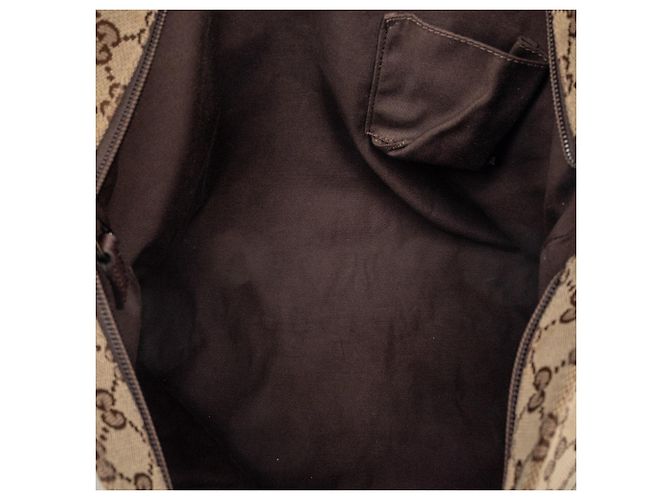 Borsa a tracolla Gucci GG Canvas Web beige - vista 4