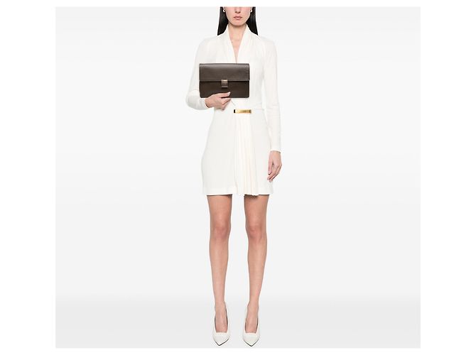 Clutch Louis Vuitton Taiga Selenga marrone - vista 7