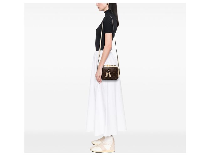 Borsa a tracolla Louis Vuitton Monogram Saintonge marrone - vista 7