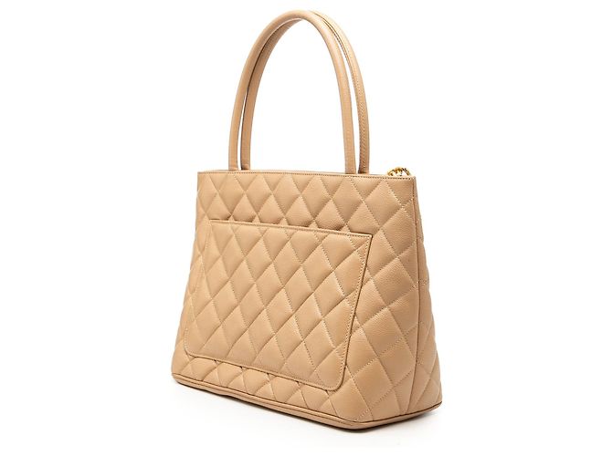 Tote Chanel Caviar Medallion Tan Cammello - vista 2
