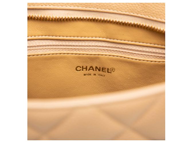 Tote Chanel Caviar Medallion Tan Cammello - vista 5