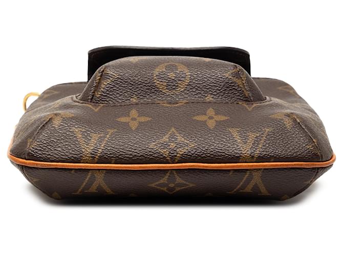 Clutch Louis Vuitton Monogram Partition marrone - vista 3