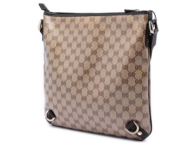 Borsa a tracolla Gucci GG Crystal Abbey D Ring Beige - vista 2
