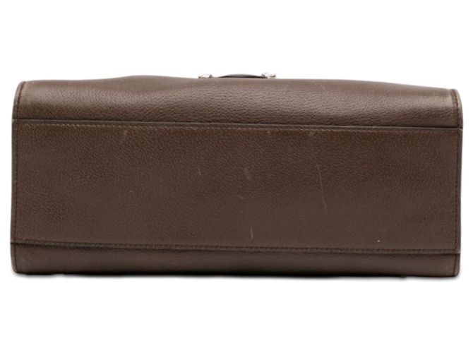 Borsa Gucci Medium Calfskin Linea Totem marrone - vista 3