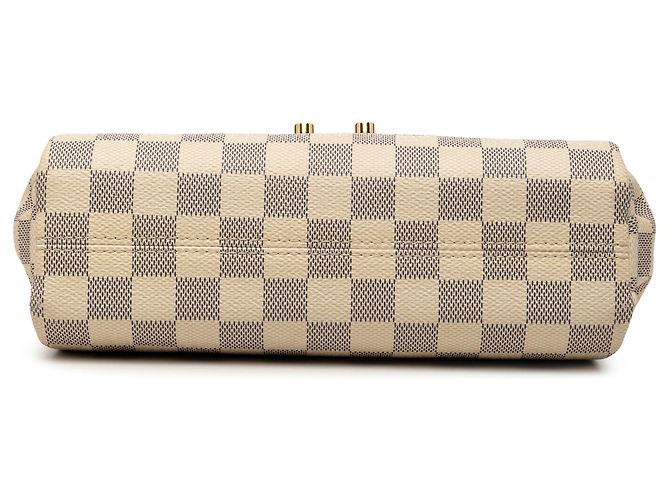 Borsa Louis Vuitton Damier Azur Croisette bianca Bianco - vista 3