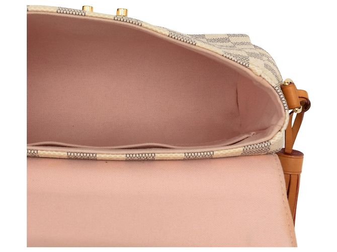 Borsa Louis Vuitton Damier Azur Croisette bianca Bianco - vista 4