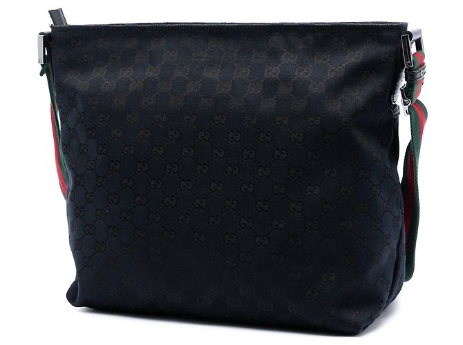 Borsa a tracolla Gucci GG Canvas Web blu - vista 2