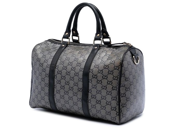 Borsa Boston Gucci Medium GG Crystal Joy grigia Grigio - vista 2