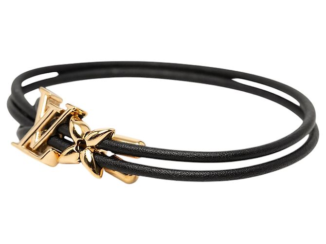 Pulseira LV Bloom em couro preto Louis Vuitton - vista 2