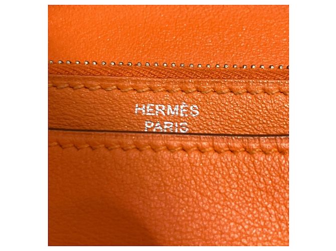 Hermès Borsa a tracolla Hermes Mini Convoyeur Evercolor Arancione - vista 4