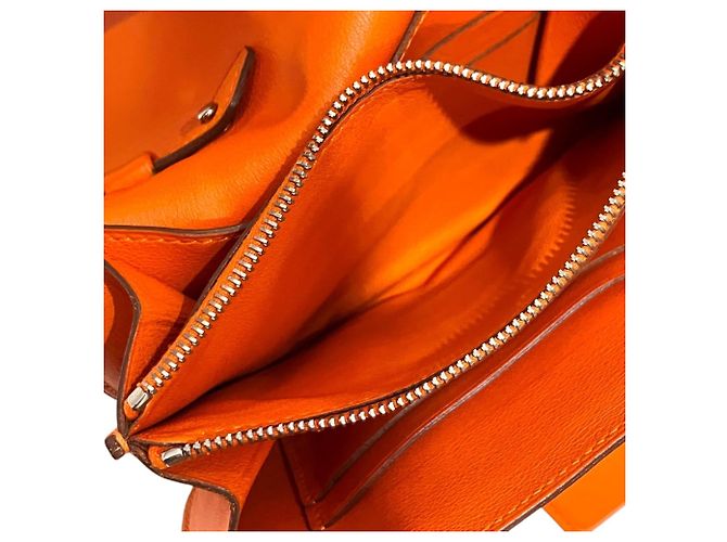 Hermès Borsa a tracolla Hermes Mini Convoyeur Evercolor Arancione - vista 6