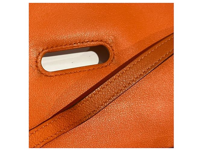 Hermès Borsa a tracolla Hermes Mini Convoyeur Evercolor Arancione - vista 8