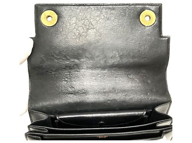Hermès Borsa Hermes Piano in pelle Box Calf nera Nero - vista 5