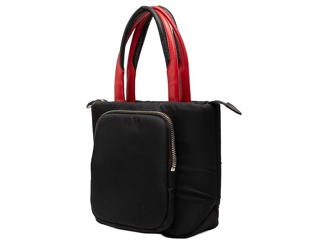 Borsa a mano cargo Prada Small Tessuto Pocket Top Handle nera Satchel Nero - vista 2