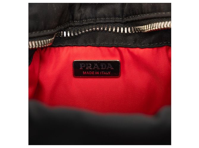 Borsa a mano cargo Prada Small Tessuto Pocket Top Handle nera Satchel Nero - vista 5