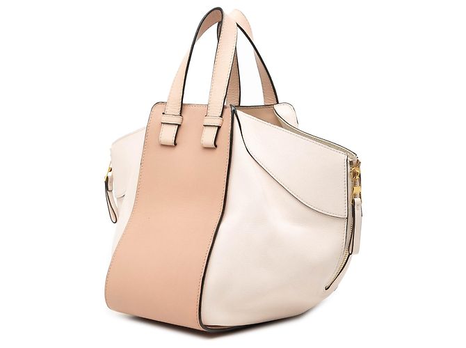 Beiger LOEWE Small Bicolor Leder Hammock Satchel - Ansicht 2