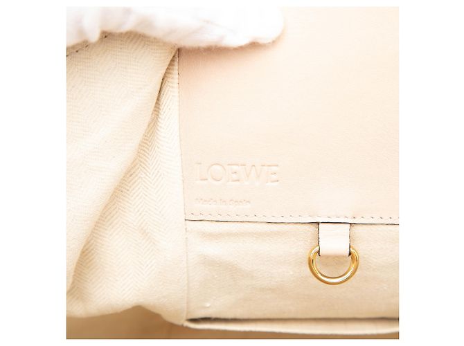 Beiger LOEWE Small Bicolor Leder Hammock Satchel - Ansicht 5