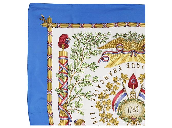 Sciarpa in seta Multi Hermès Republique Francaise Liberte Egalite Fraternite 1789 Multicolore - vista 4