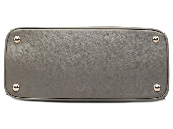 Borsa satchel Prada Medium Saffiano Lux Galleria Double Zip grigia Grigio - vista 3