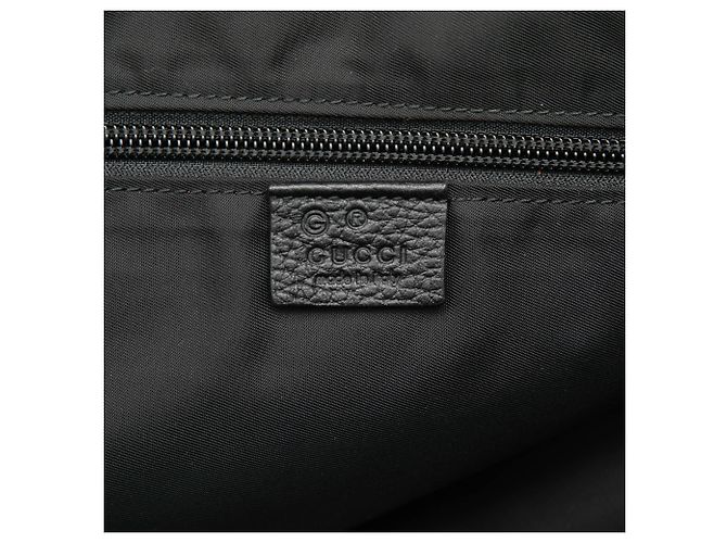 Borsa da viaggio in pelle Gucci Web nera Nero - vista 5