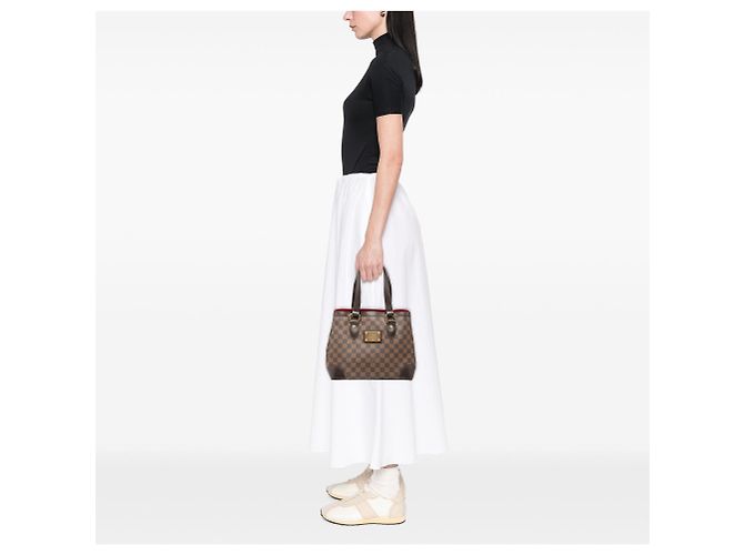 Borsa Tote Louis Vuitton Damier Ebene Hampstead PM marrone - vista 7