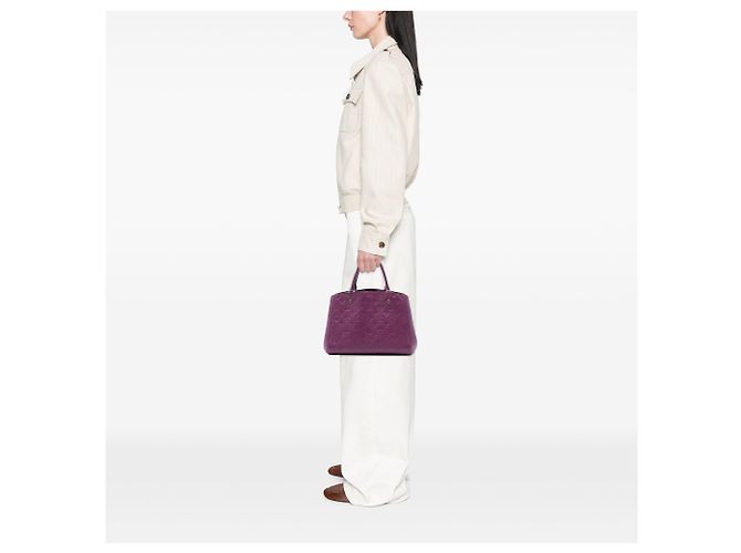 Bolsa Louis Vuitton Monogram Empreinte Montaigne MM roxa Roxo - vista 7
