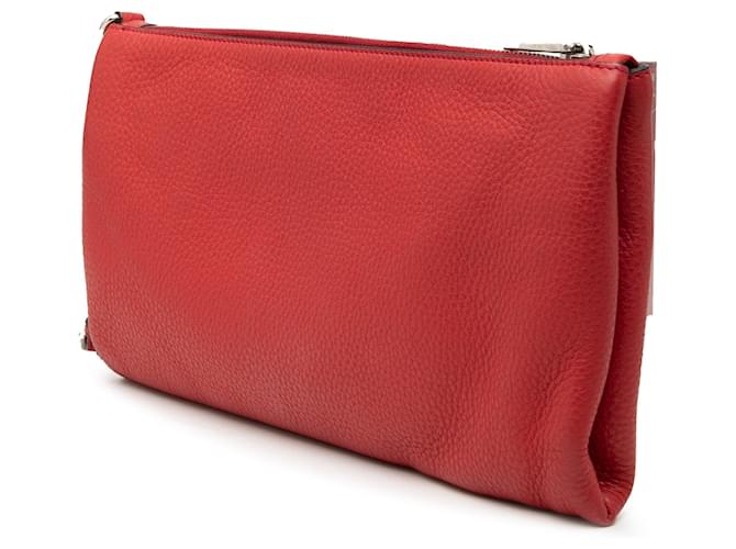 Clutch Prada Vitello Daino rossa Rosso - vista 2