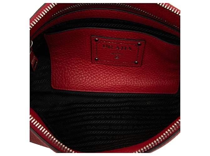 Clutch Prada Vitello Daino rossa Rosso - vista 4