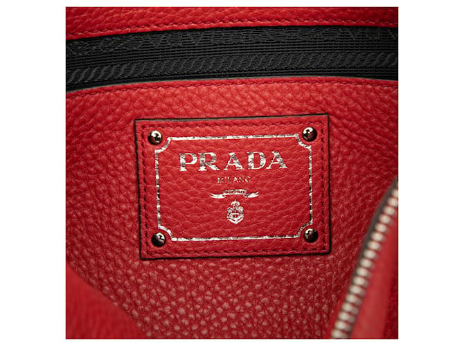 Clutch Prada Vitello Daino rossa Rosso - vista 5