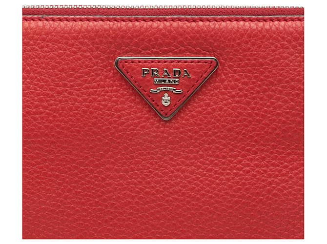 Clutch Prada Vitello Daino rossa Rosso - vista 6
