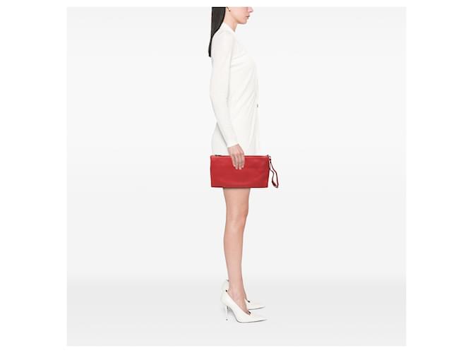 Clutch Prada Vitello Daino rossa Rosso - vista 7