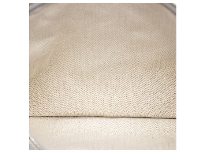 Custodia piatta Hermès H Canvas ricamata Beige Electrique - vista 4