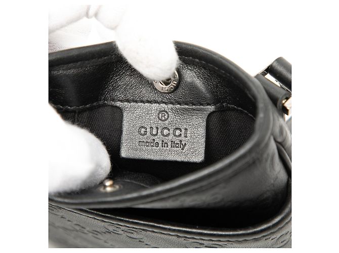 Borsa a tracolla Gucci Guccissima nera Nero - vista 5