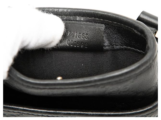 Borsa a tracolla Gucci Guccissima nera Nero - vista 6