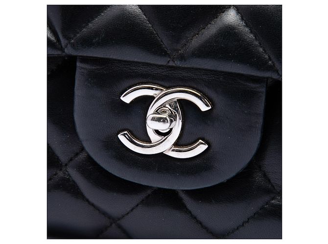Borsa a tracolla Chanel Jumbo Classic Lambskin Single Flap nera Nero - vista 5