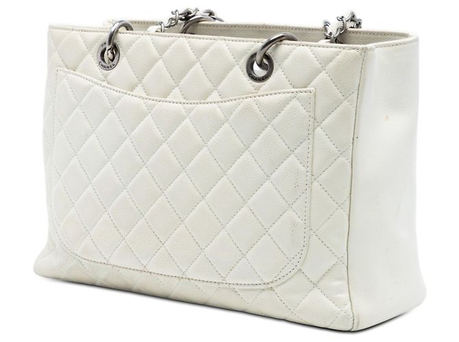 Tote Grand Shopping in Caviar bianco Chanel - vista 2