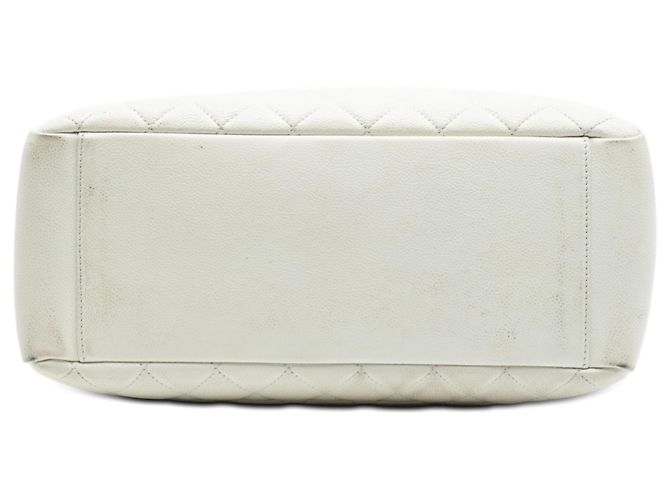 Tote Grand Shopping in Caviar bianco Chanel - vista 3
