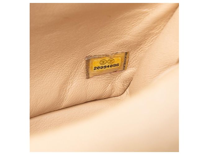 Borsa a tracolla Chanel Small Quilted Iridescent Lambskin Pearl CC Crystal Flap oro D'oro - vista 5