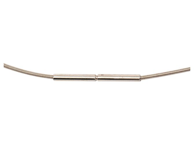 Collana con pendente Cage D in lacca placcata palladio blu Hermès - vista 4