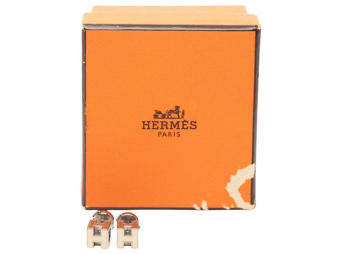 Orecchini Cage D H Cube in argento placcato palladio Hermès - vista 6